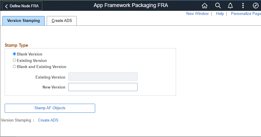 App Framework Packaging FRA_Version Stamping