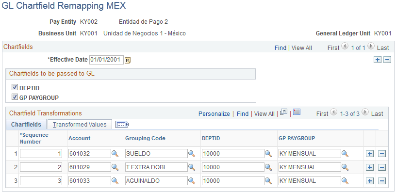 GL Chartfield Remapping MEX page