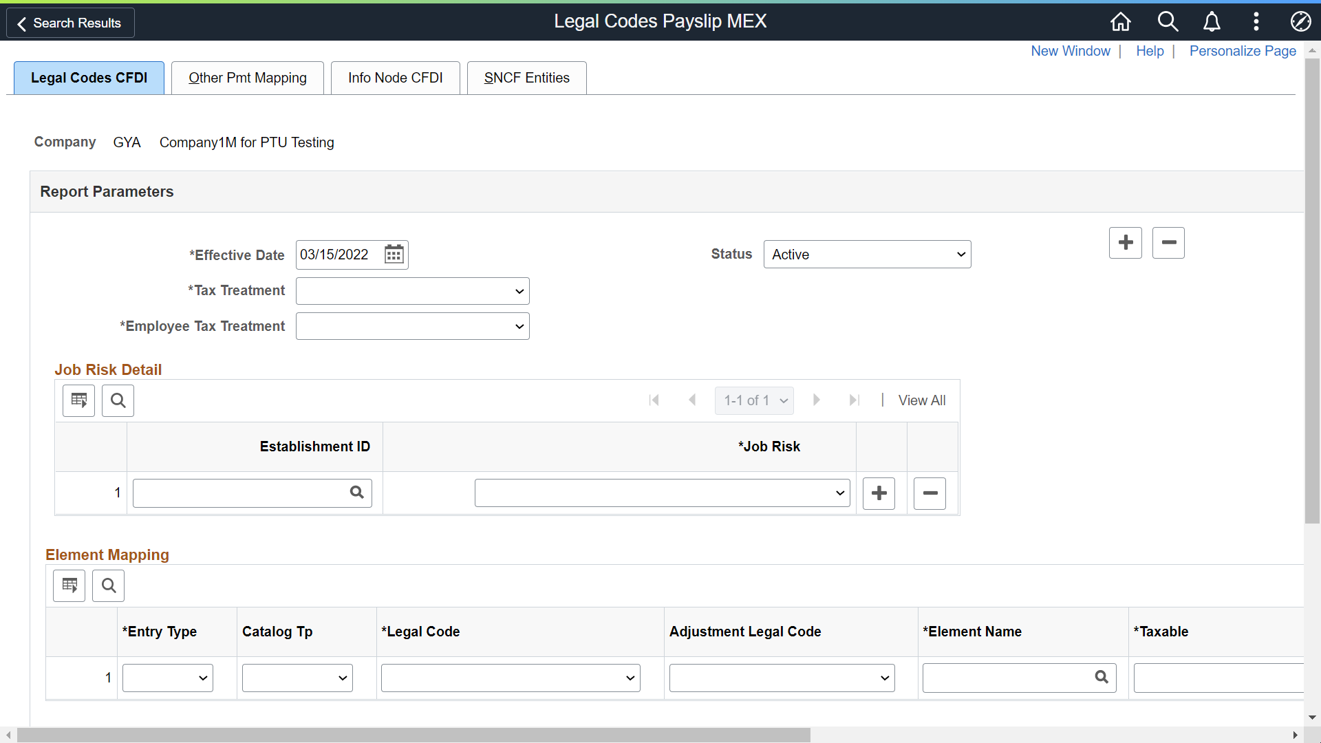 Legal Codes Payslip Mex page