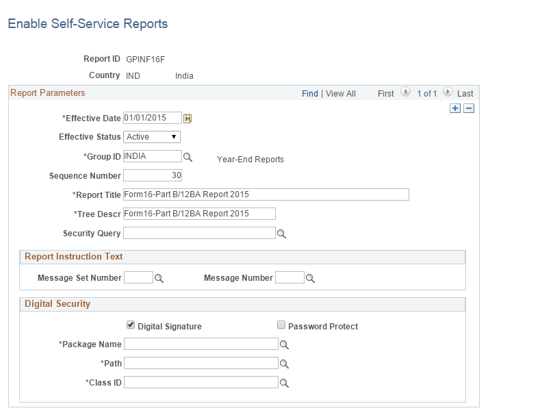 Enable Self-Service Reports page