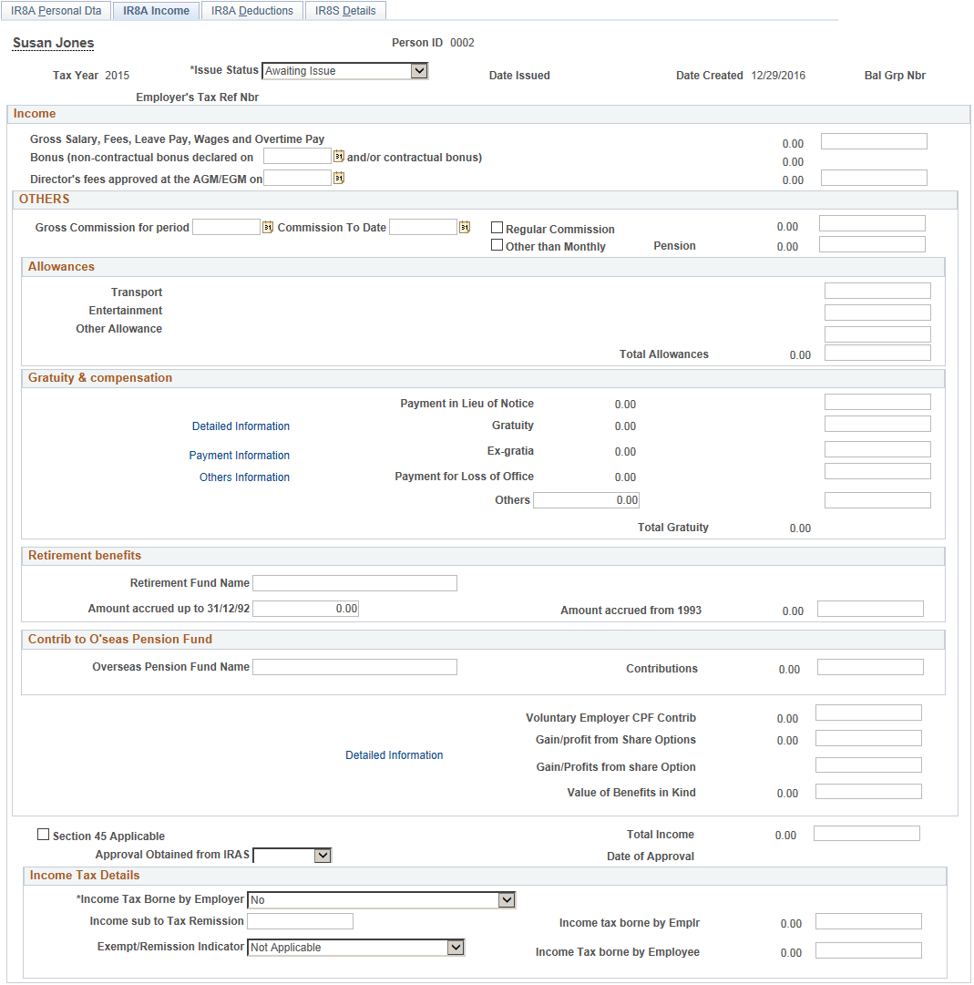 IR8A Income Page