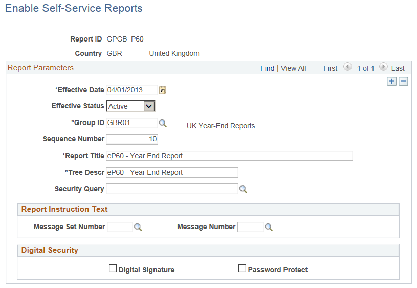 Enable Self-Service Reports Page