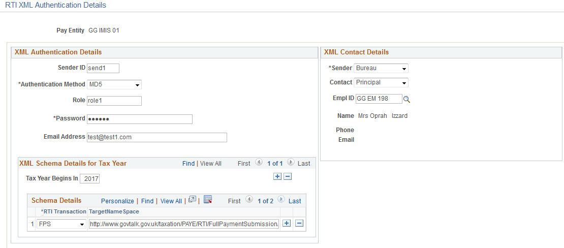 RTI XML Authentication Details
