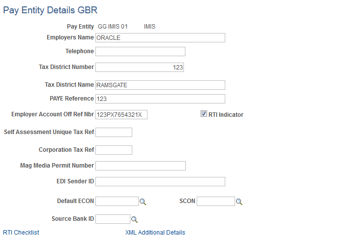 Pay Entity Details GBR page (1 of 3)