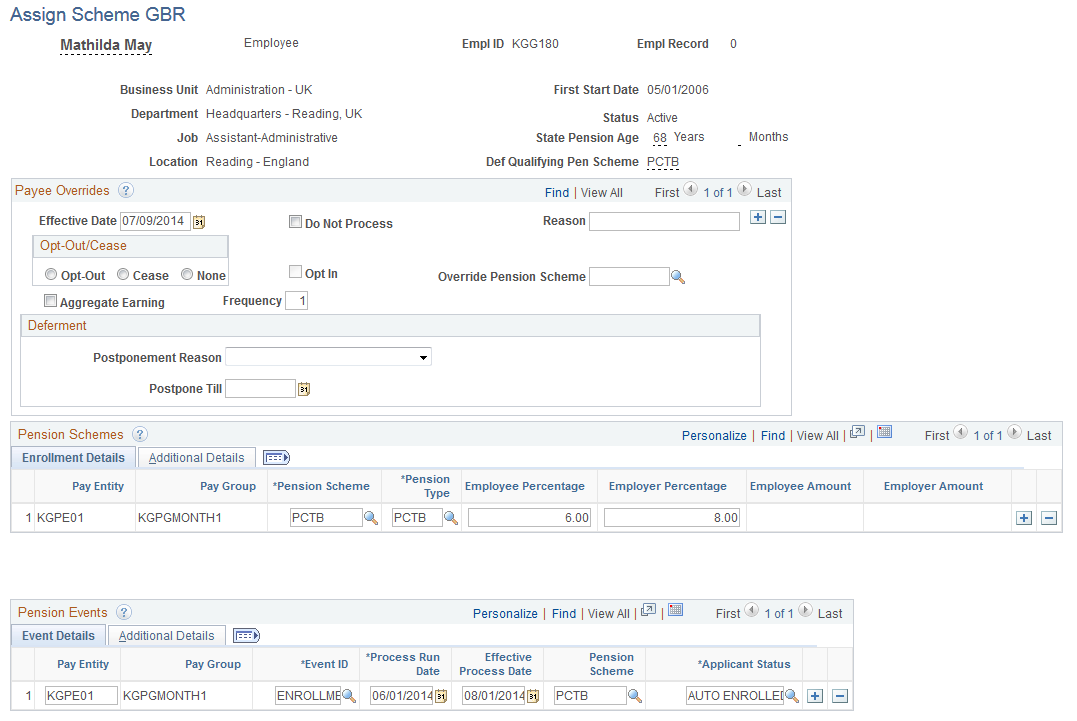 Auto Pension Enrollment GBR page