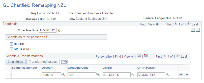 GL Chartfield Remapping NZL page