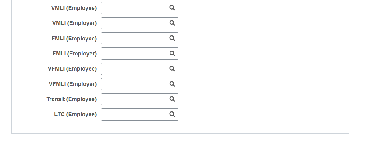 Company State Tax Table - GL Accounts page (2 of 2)