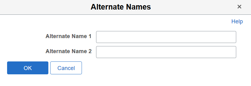 Alternate Names page