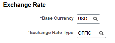 Exchange Rate page