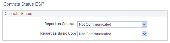 Contrata Status ESP page