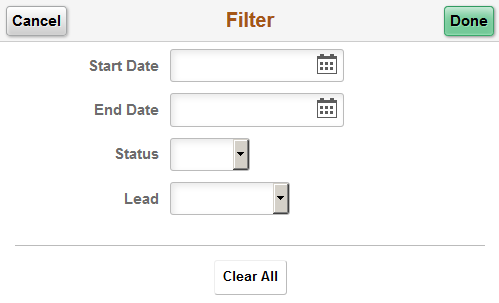 Matrix Team - Filter Page