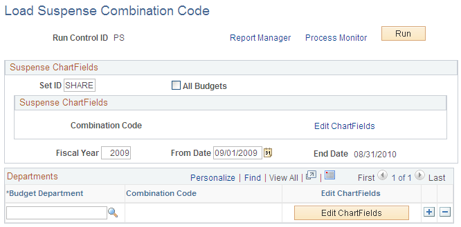 Load Suspense Combination Code page