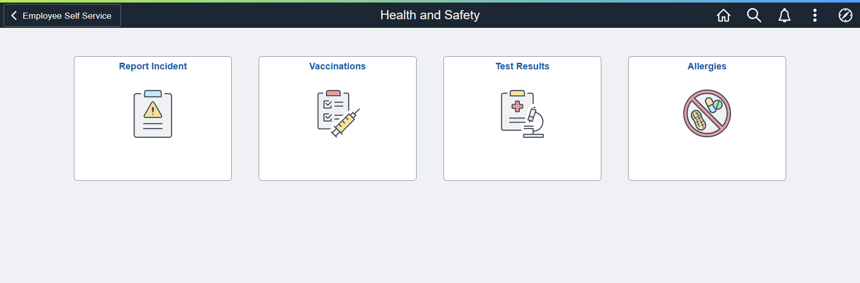 Health and Safety dashboard