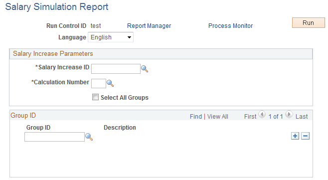 Salary Simulation Report page