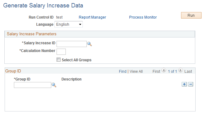 Generate Salary Increase Data page