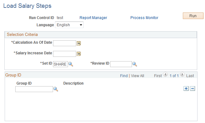 Load Salary Steps page