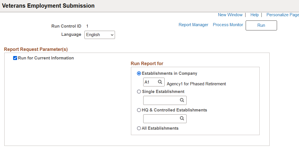 Veterans Employment Submission page