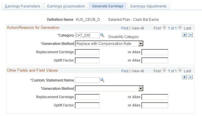 Generate Earnings page