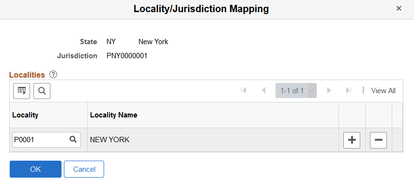 Locality/Jurisdiction Mapping page