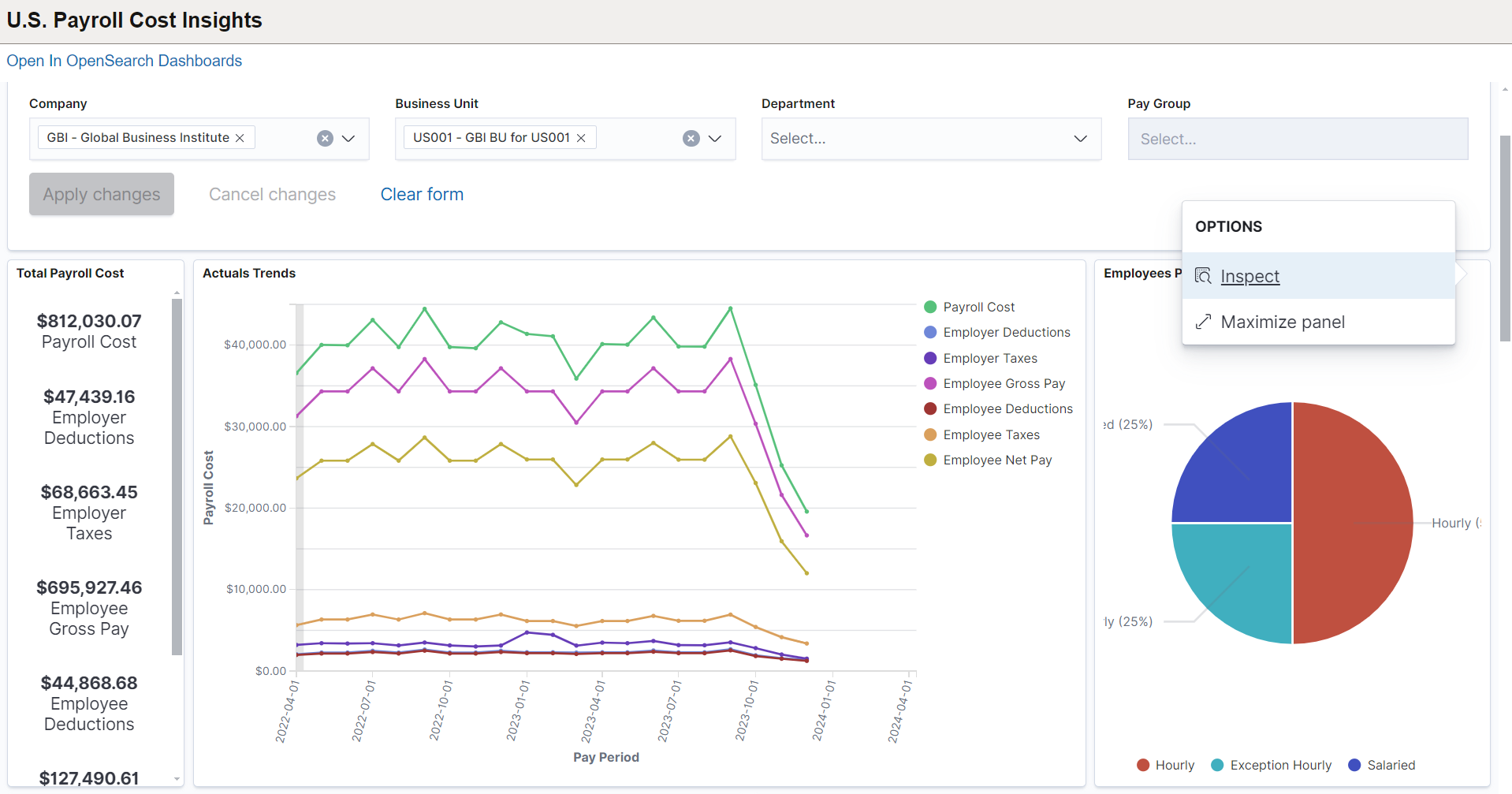 U.S. Payroll Cost Analytics Dashboard (1 of 3)