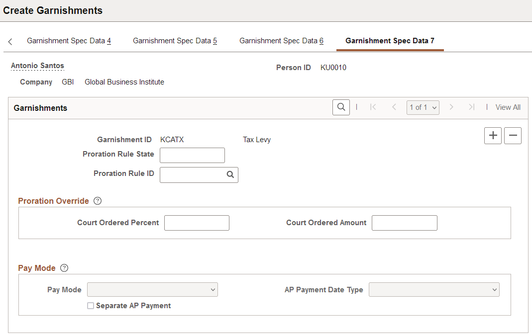 Garnishment Spec Data 7 page