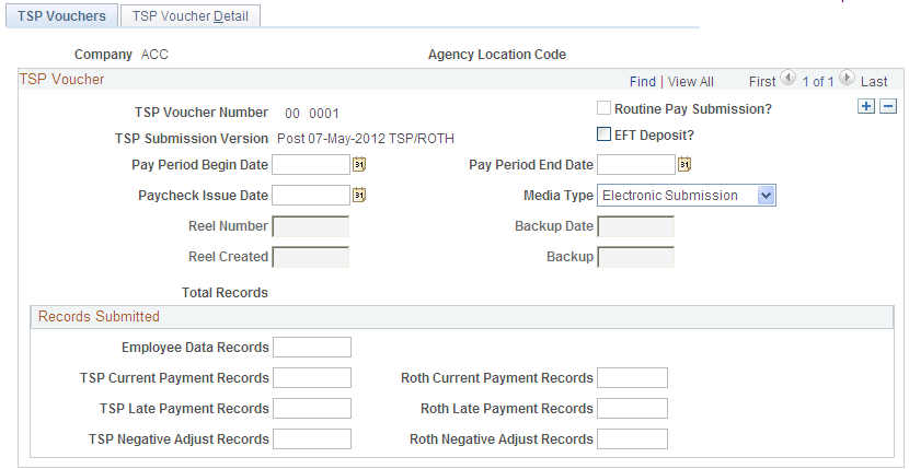 TSP Vouchers page