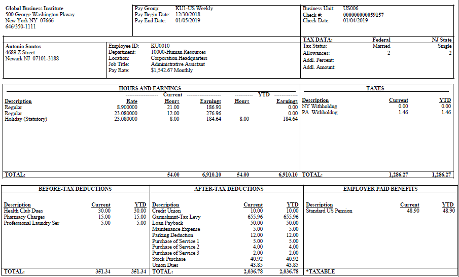 Sample Check (PRTOFCHK) page 2 (1 of 2)