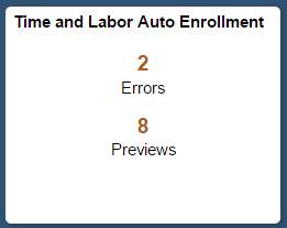 Time and Labor Auto Enrollment Tile