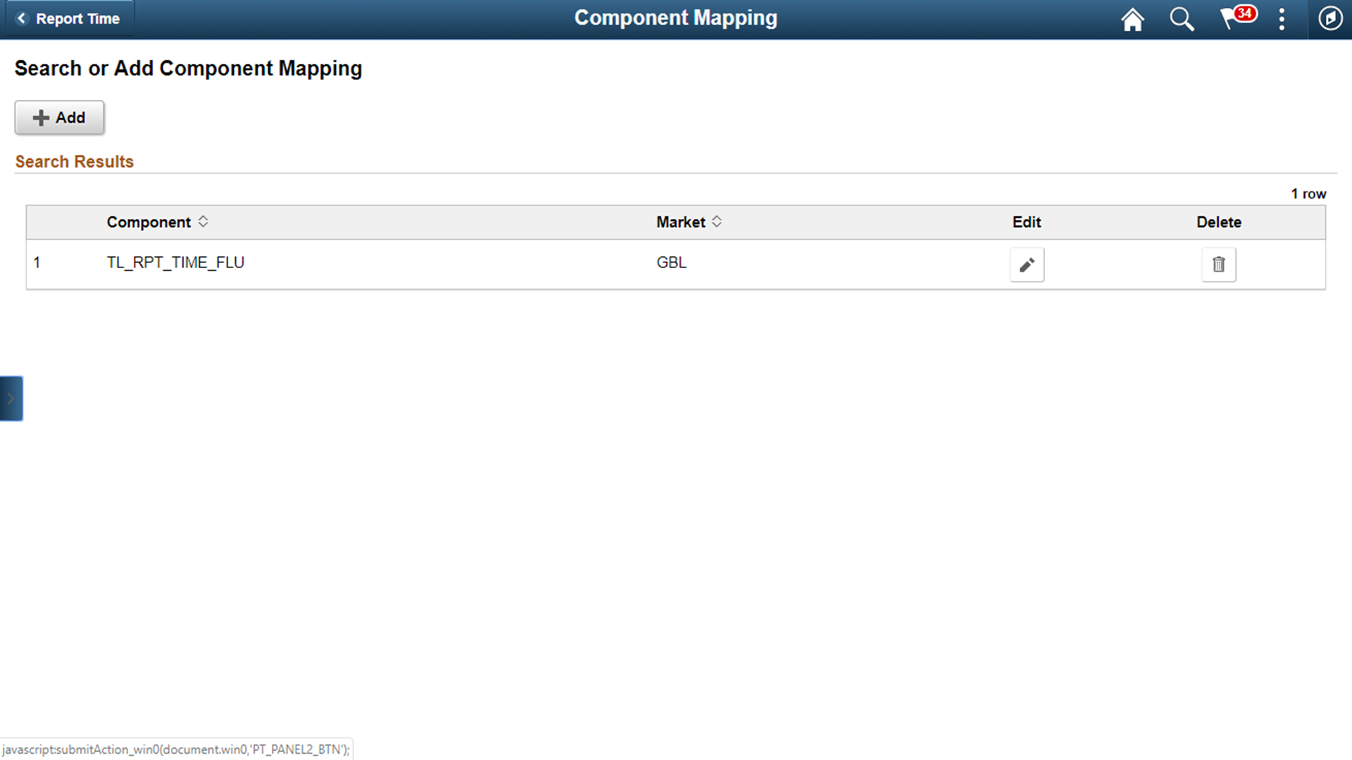 Component Mapping page