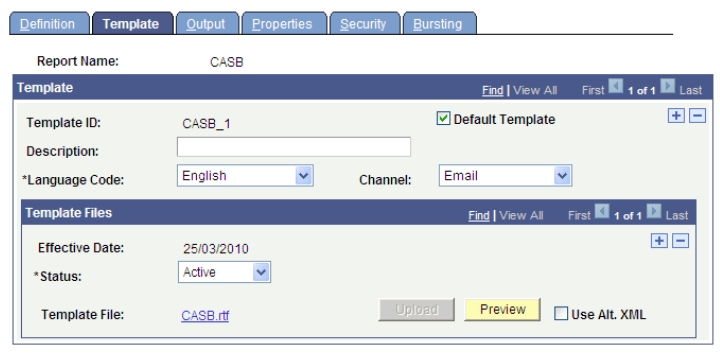 Template page for CASB (Confirmation of Acceptance of Studies Number notifications to continuing students)