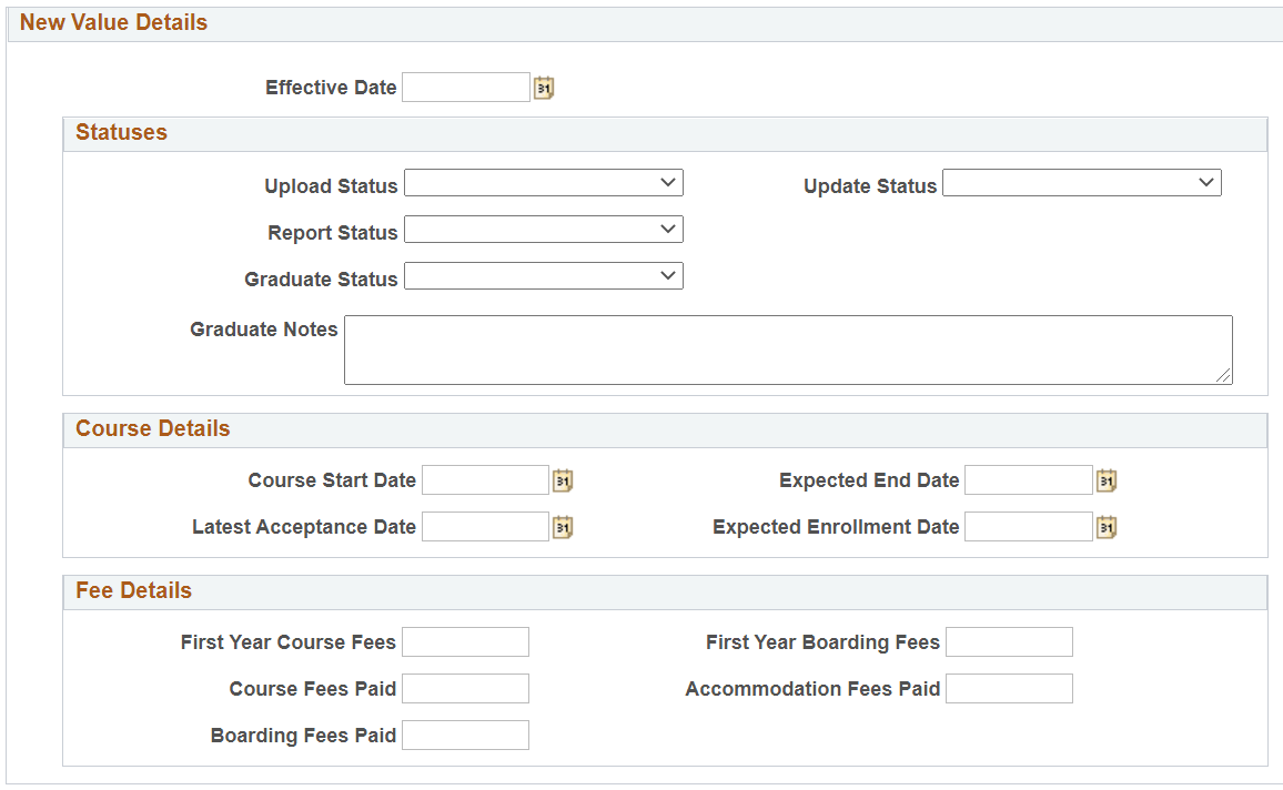 CAS (Confirmation of Acceptance of Studies) Record Update page (2 of 2)