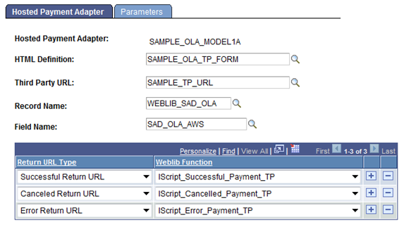 Hosted Payment Adapter page