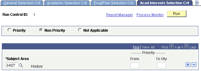 Acad Interests Selection Crit page