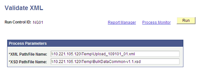 Validate XML page