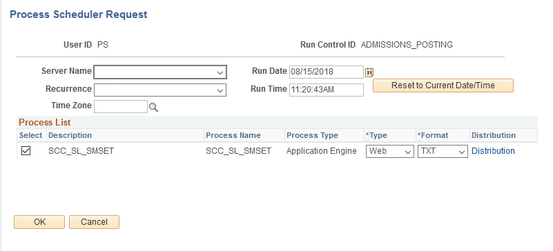 Example of Transaction Management process list