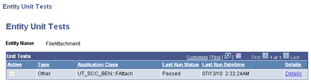 Entity Unit Tests page