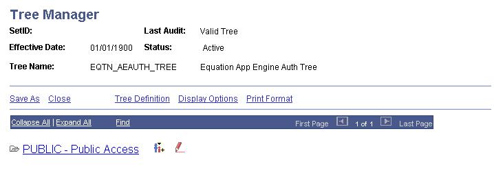 Tree Manager page