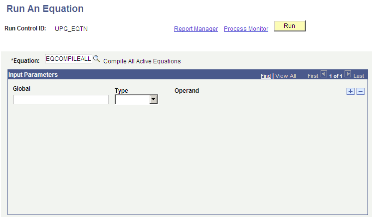 Run An Equation page