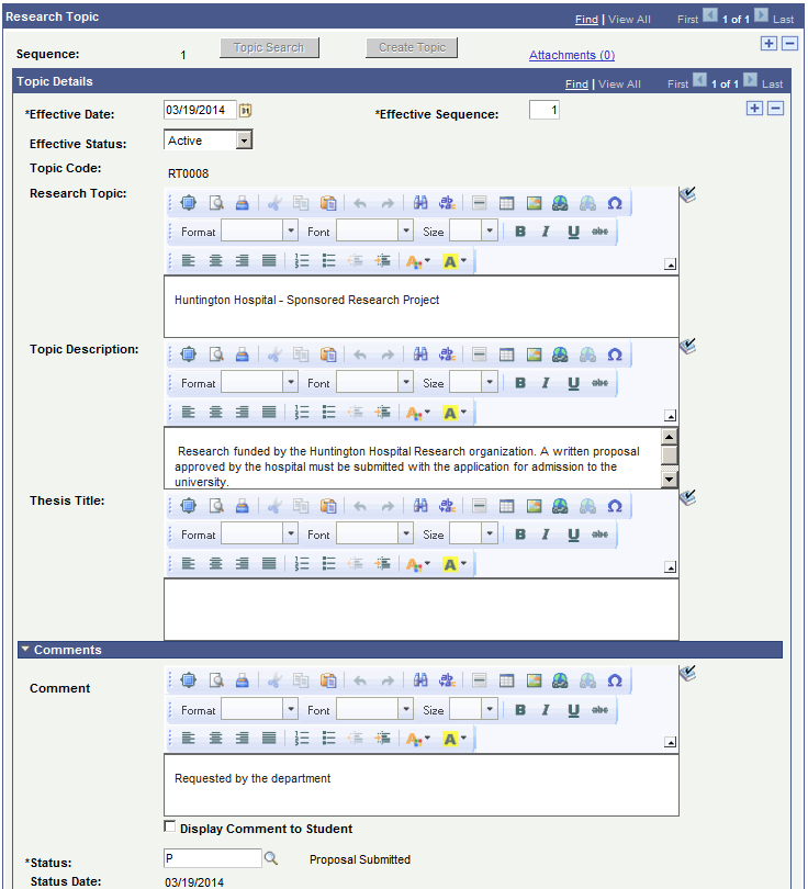 Candidature Details page (2 of 4)