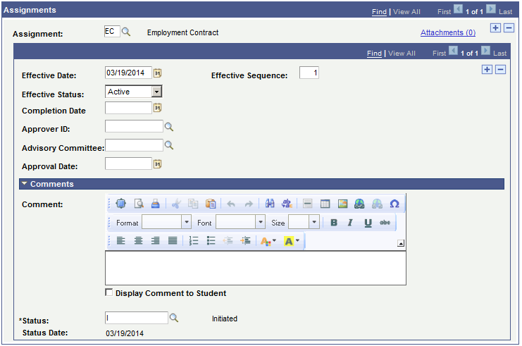 Candidature Details page (4 of 4)