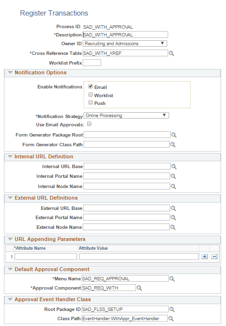 Register Transactions page for Withdrawal Requests in Self Service Fluid User Interface