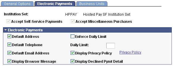 Electronic Payments page (1 of 2)