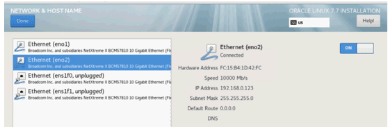 Network and hostname