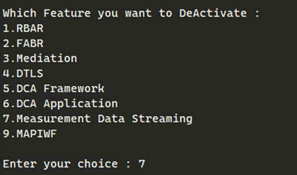 Selecting the MDS feature Selecting the MDS feature