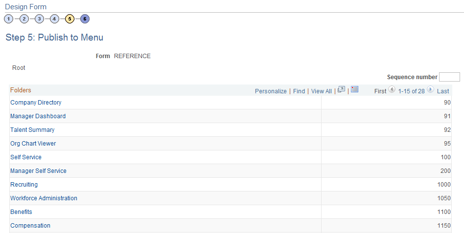 Design Form - Step 5: Publish to Menu page (1 of 2)