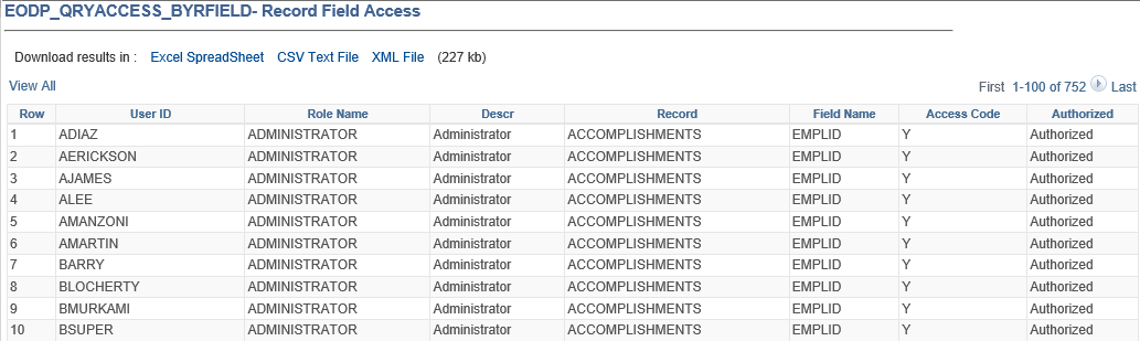 Report by Record Field