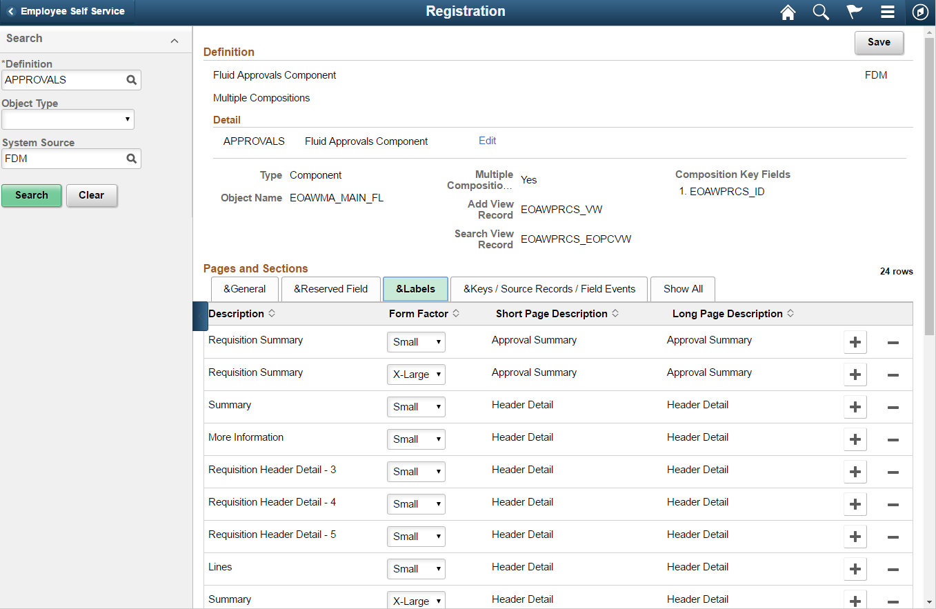 Page Composer Registration Labels