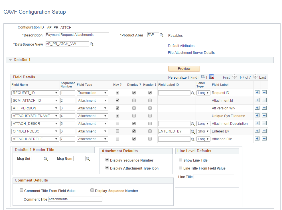 CAVF Configuration Setup screenshot 1 of 2