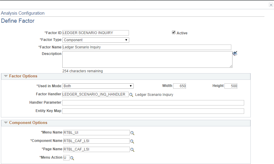 Define Factor page