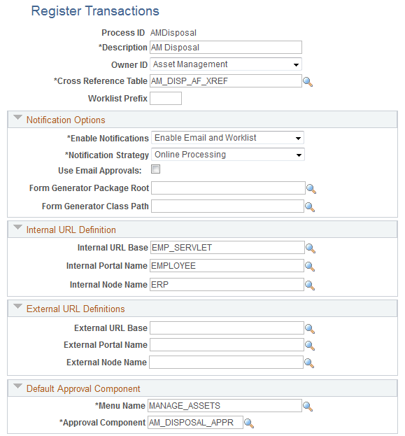 Register Transactions page (1 of 2)